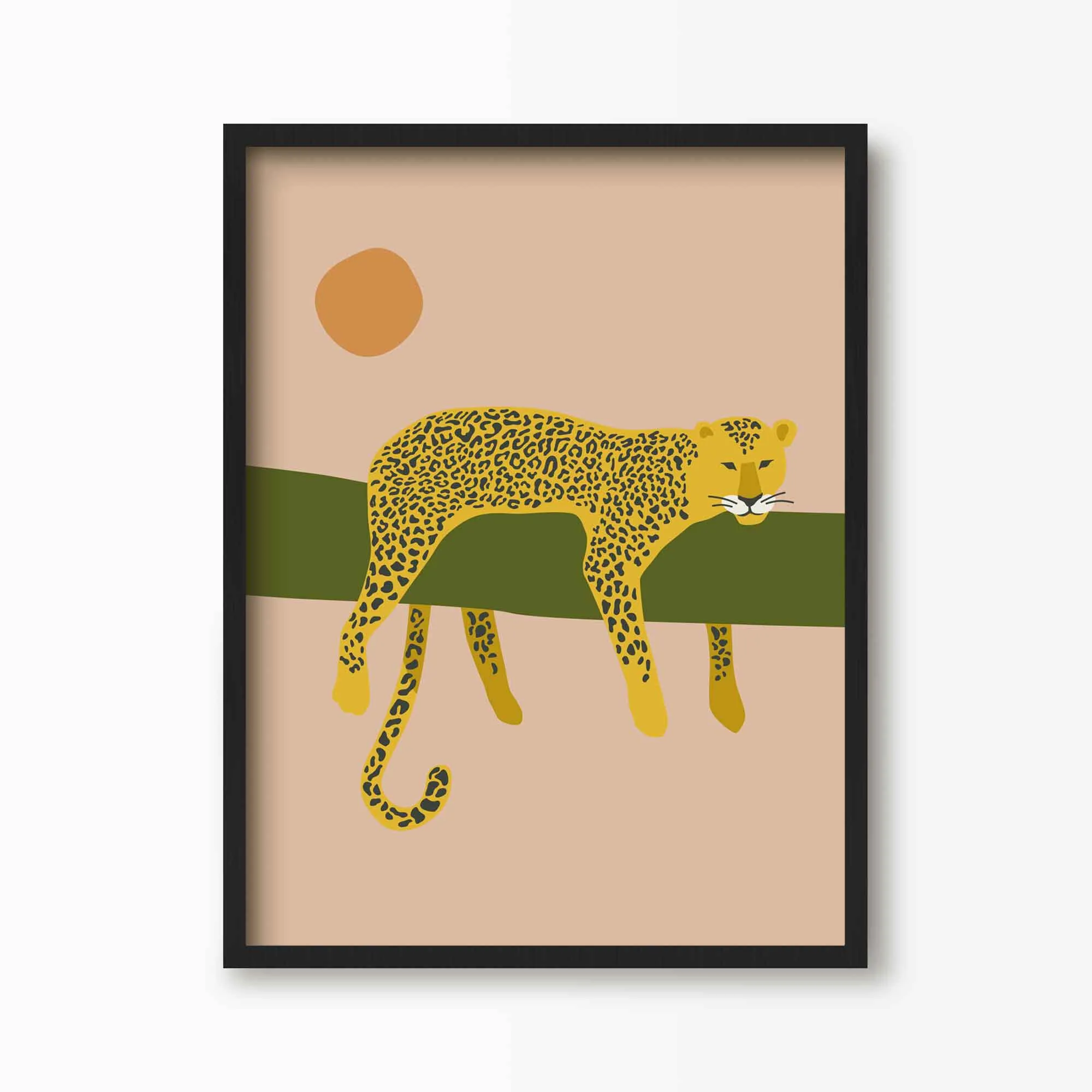 Lazy Leopard Art Print