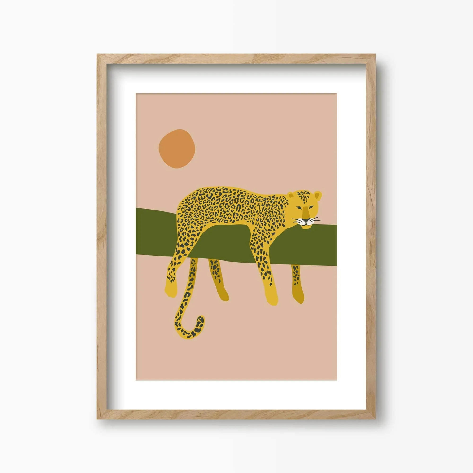 Lazy Leopard Art Print