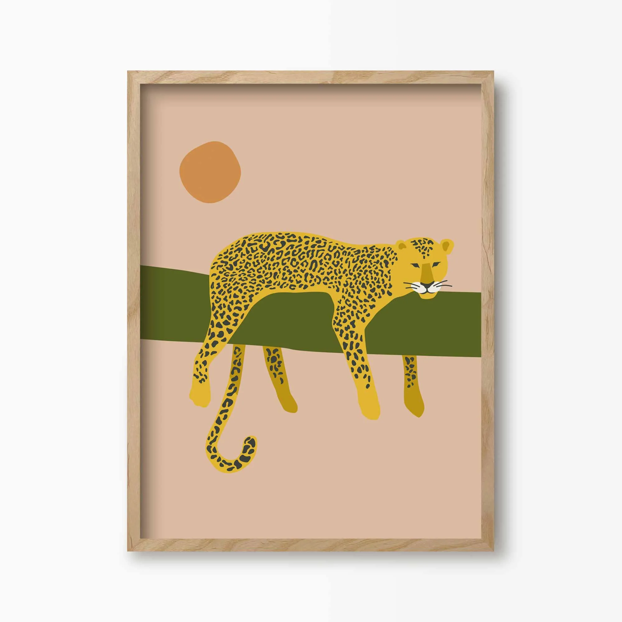 Lazy Leopard Art Print