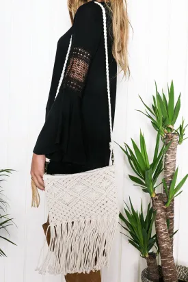 Linda Crochet Fringe Handbag