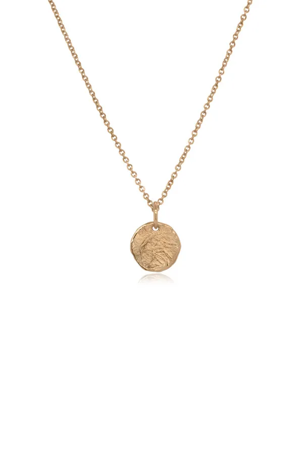 Love Letters ~ Round Personalised Monogram Pendant in Gold