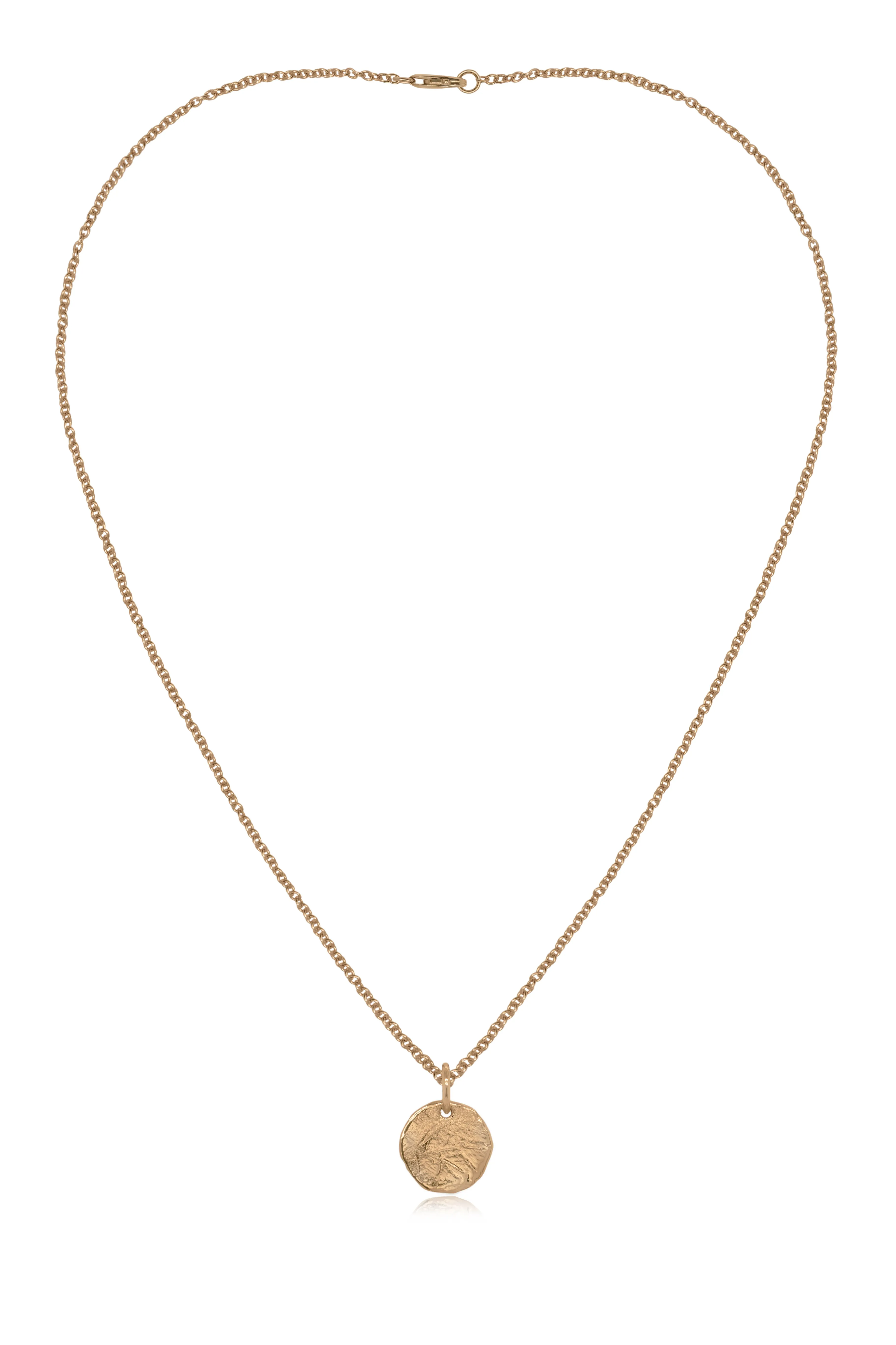Love Letters ~ Round Personalised Monogram Pendant in Gold