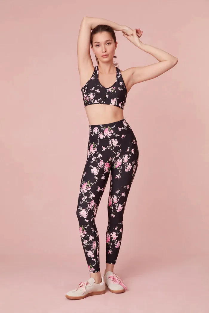 LoveShackFancy Women's Solange Floral Sports Bra - Aurora Nights Black Floral