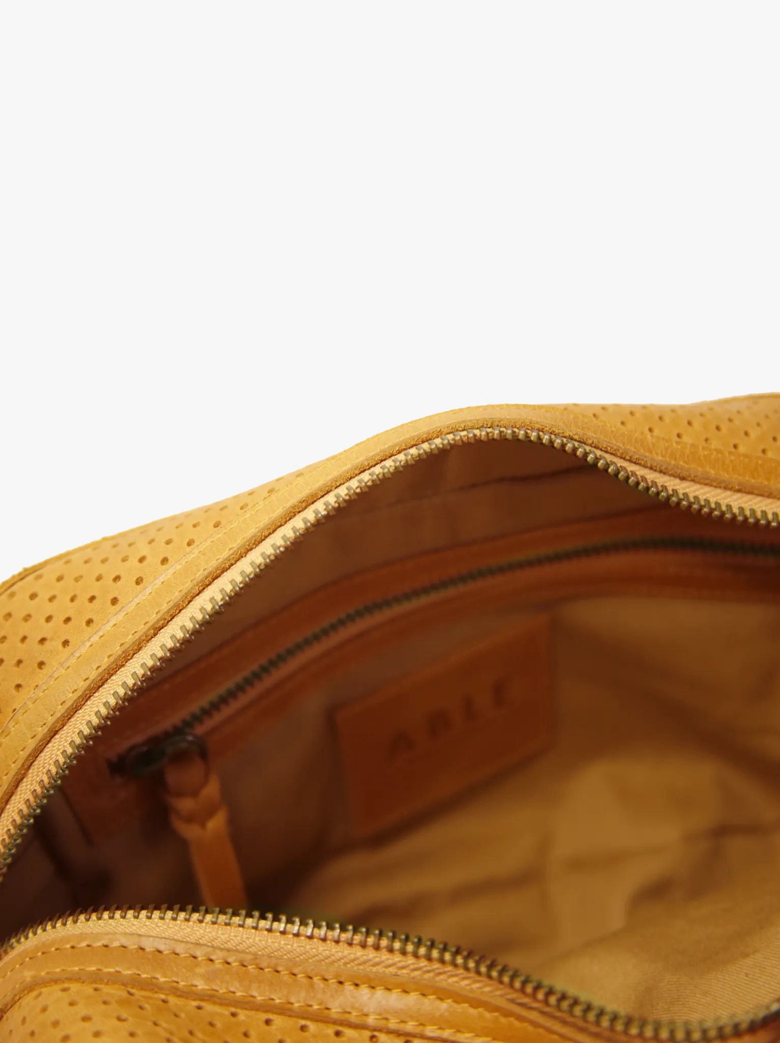 Medium Perforated Zipper Crossbody