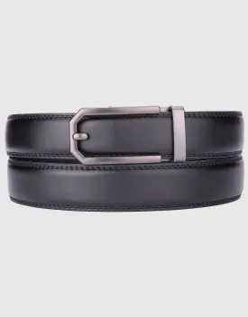 Men's Hollowed Masterwork Leather Ratchet Belt