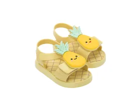 Mini Melissa Jump Fruitland BB Yellow Sandal With Pineapple Design
