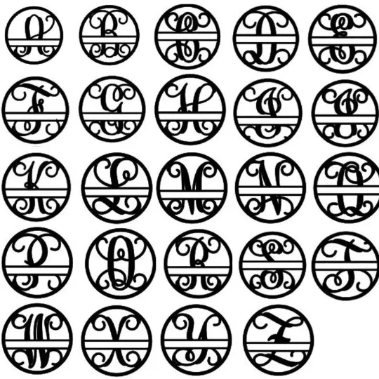 Monogram - Metal Wall Art