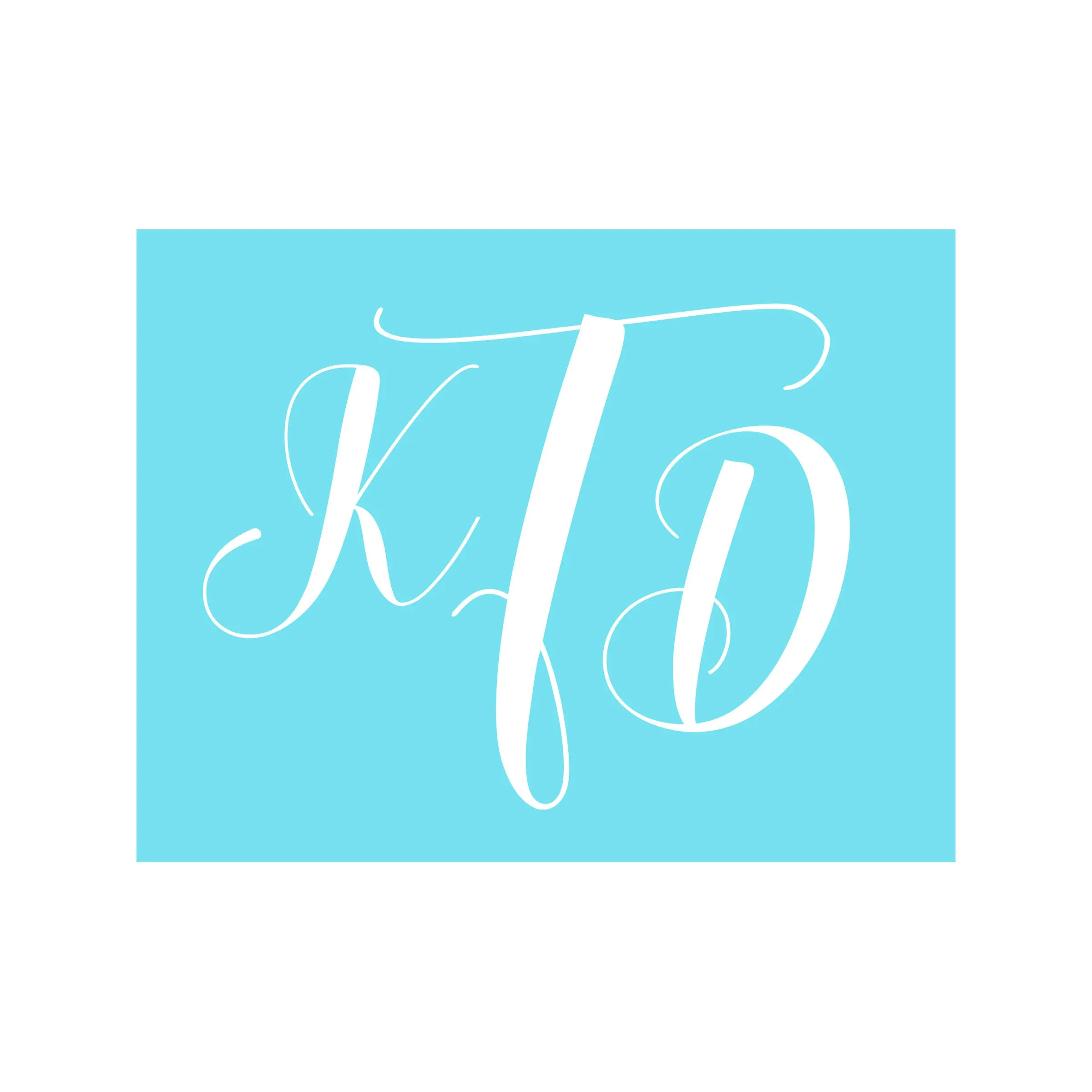 Monogram Stationery- Foldover
