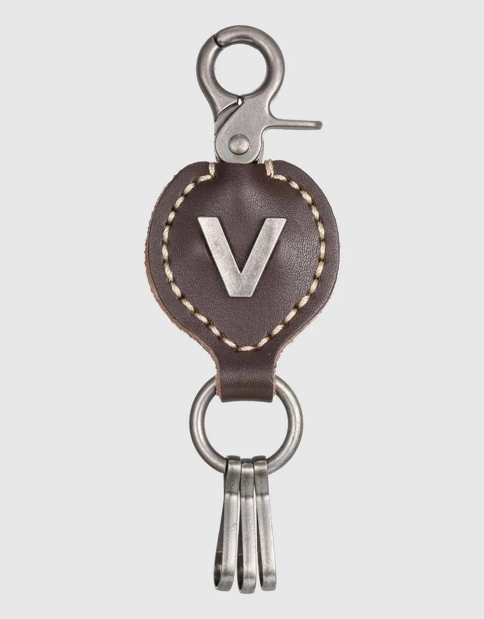 Monogrammed Ringlet Alphabet Keychain