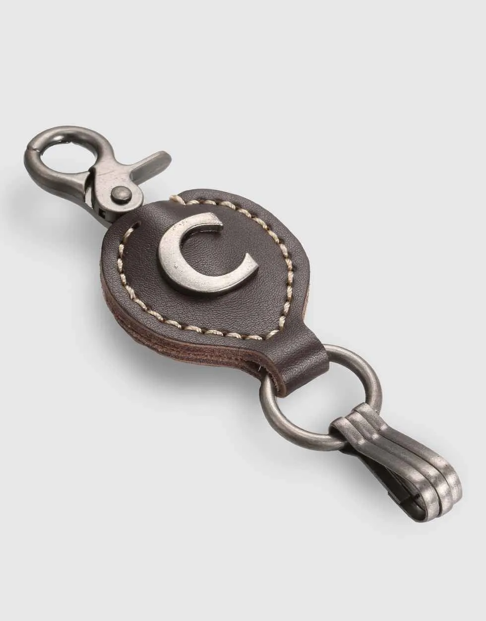 Monogrammed Ringlet Alphabet Keychain