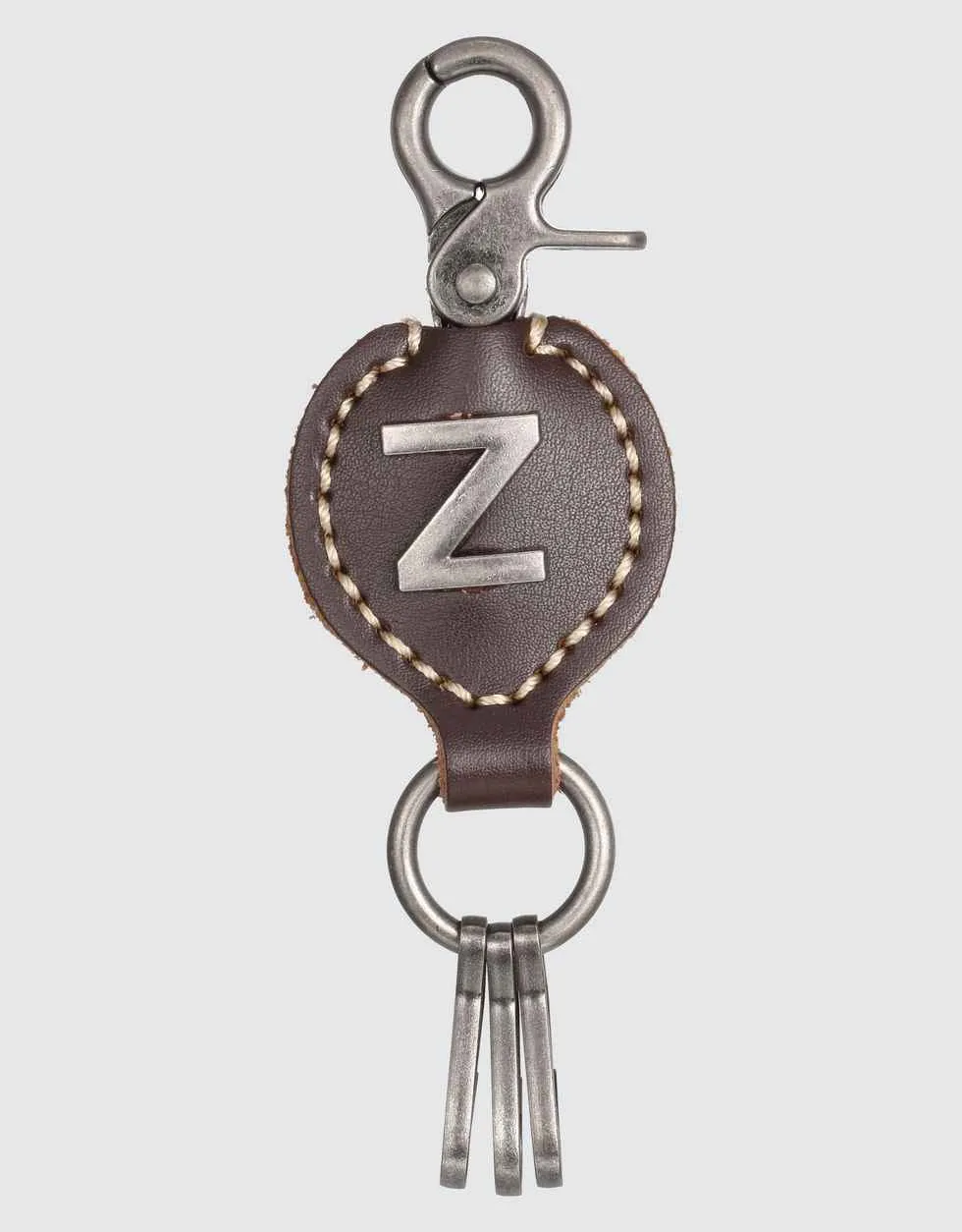 Monogrammed Ringlet Alphabet Keychain