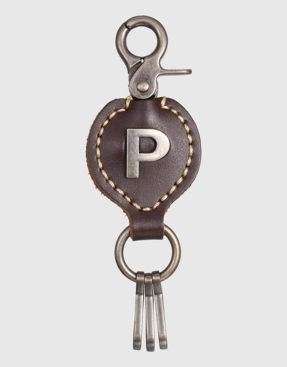 Monogrammed Ringlet Alphabet Keychain