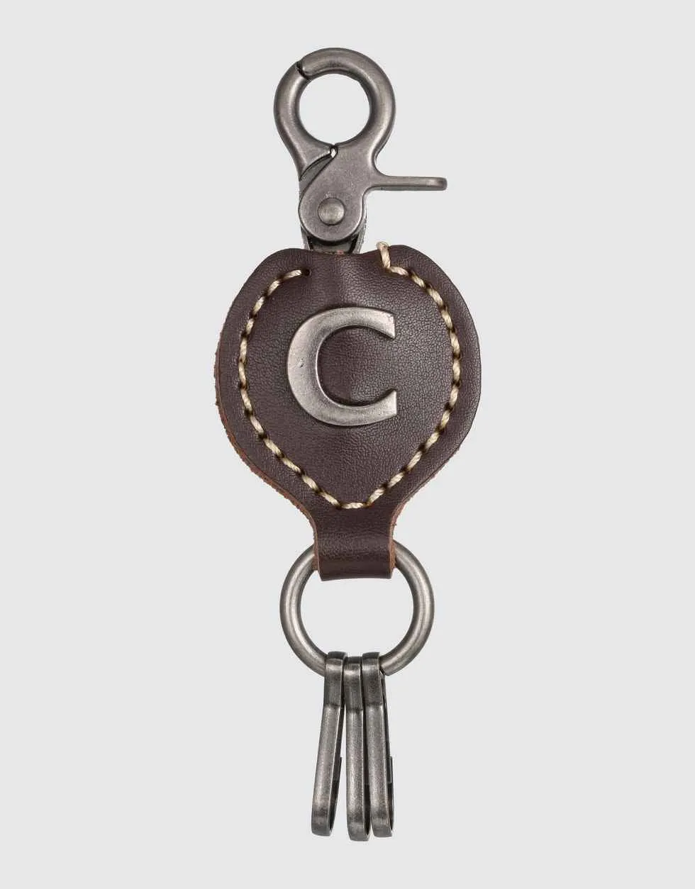 Monogrammed Ringlet Alphabet Keychain
