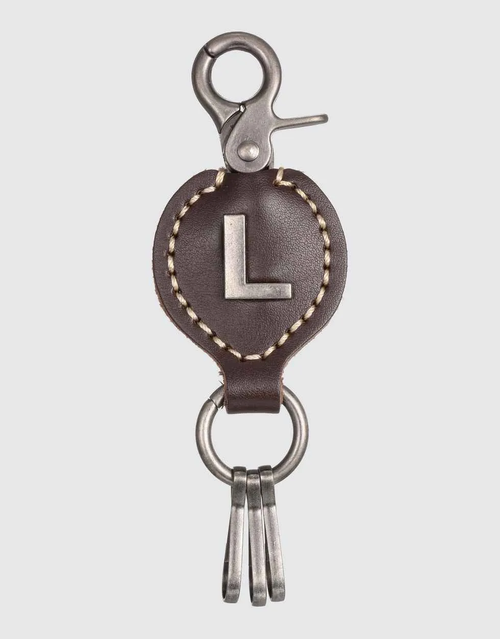 Monogrammed Ringlet Alphabet Keychain