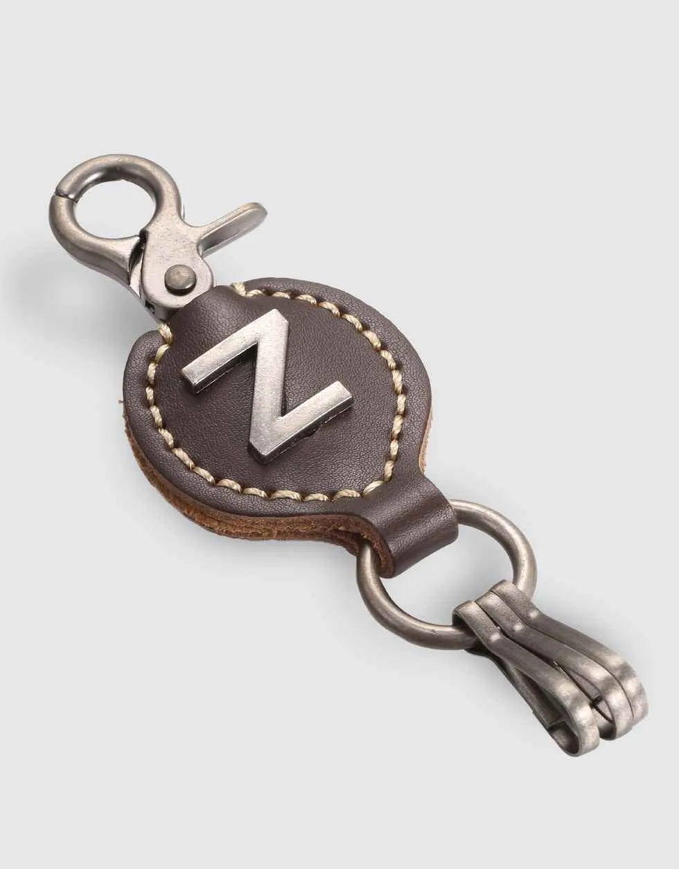 Monogrammed Ringlet Alphabet Keychain