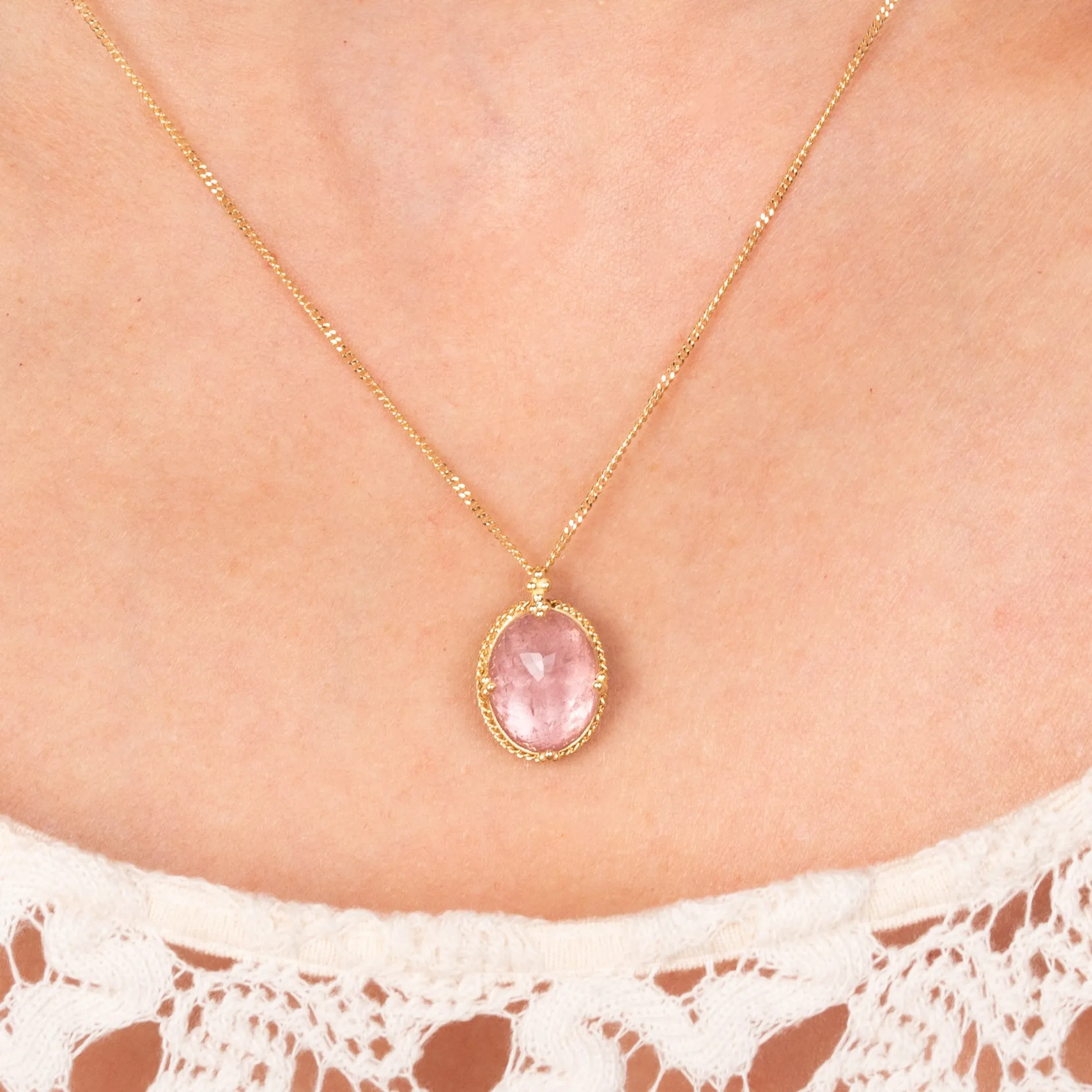 Morganite Oval Necklace