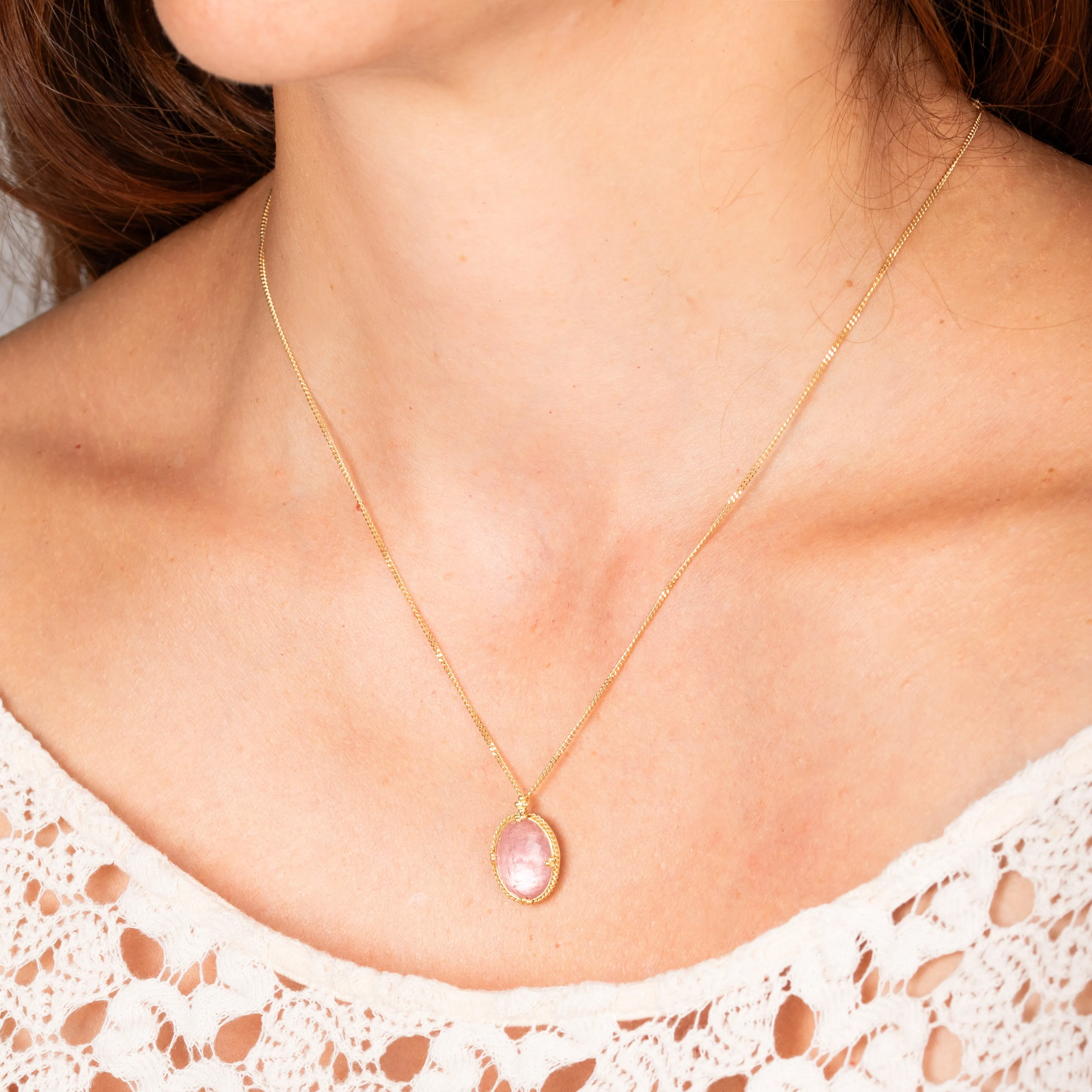 Morganite Oval Necklace