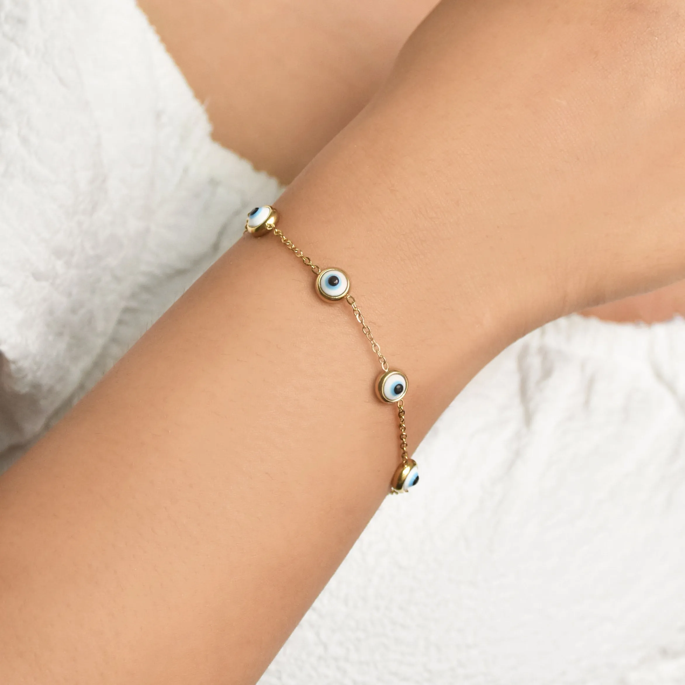 Multi Evil Eyes Bracelet