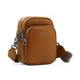 MWL-008 Montana West Genuine Leather Shoulder/Crossbody Bag-Light Brown