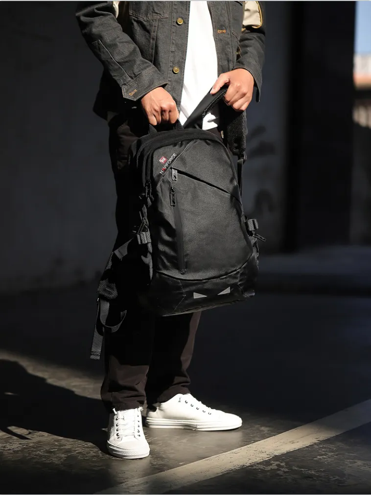 NAVIFORCE Fashion Luxury Business Backpacks High Quality PU Waterproof Travel Bag Laptop Backpack With USB Charging Hole NFB6807