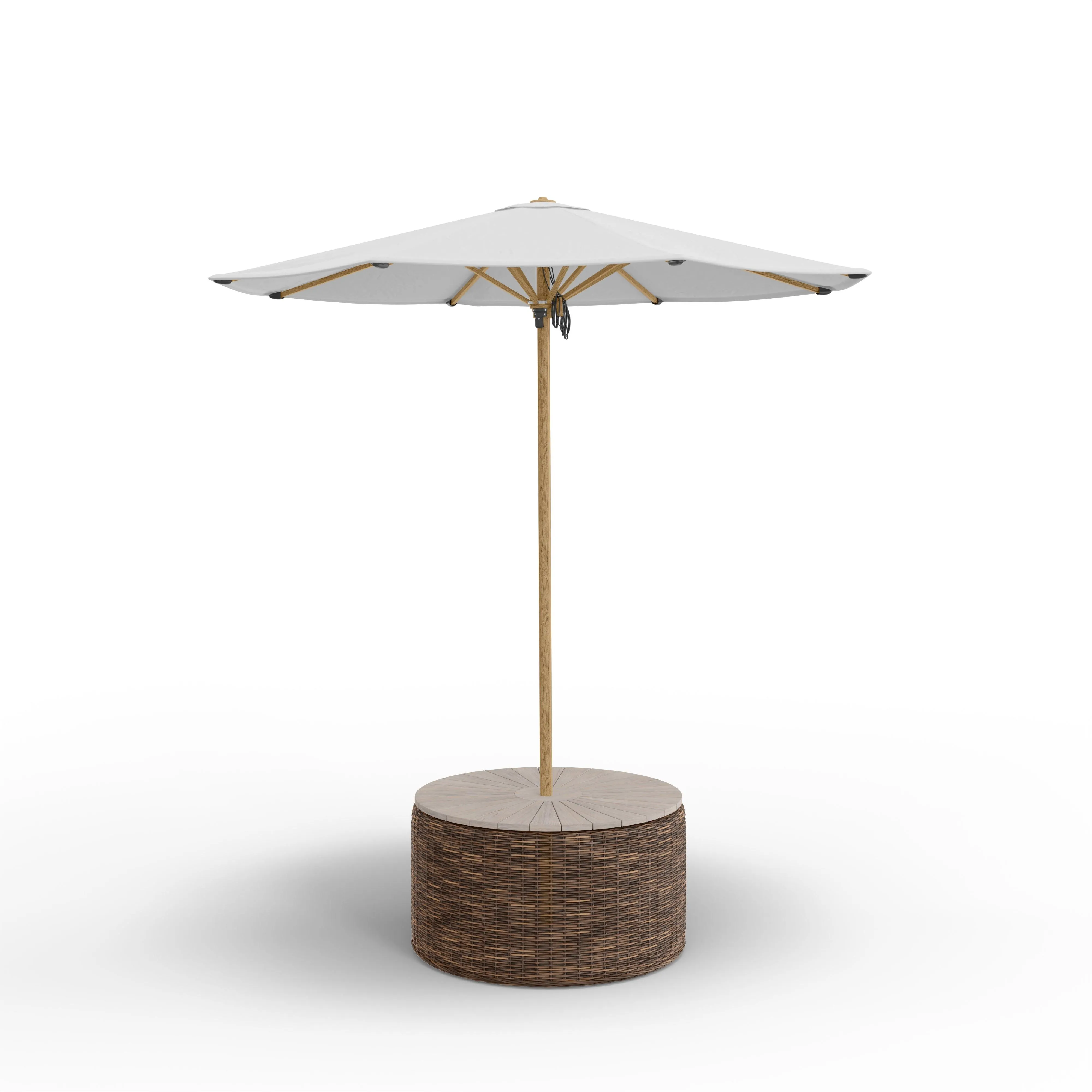 Newport Outdoor Round Coffee/Umbrella Table