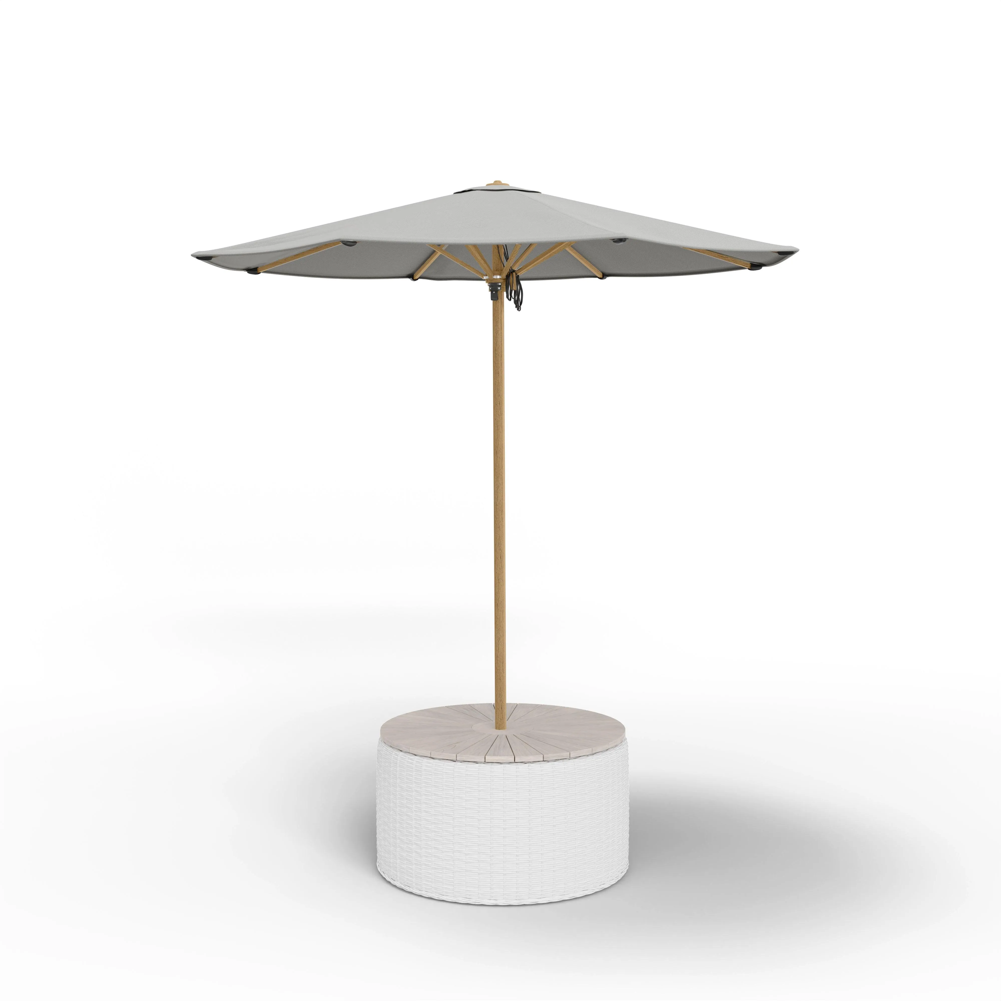 Newport Outdoor Round Coffee/Umbrella Table