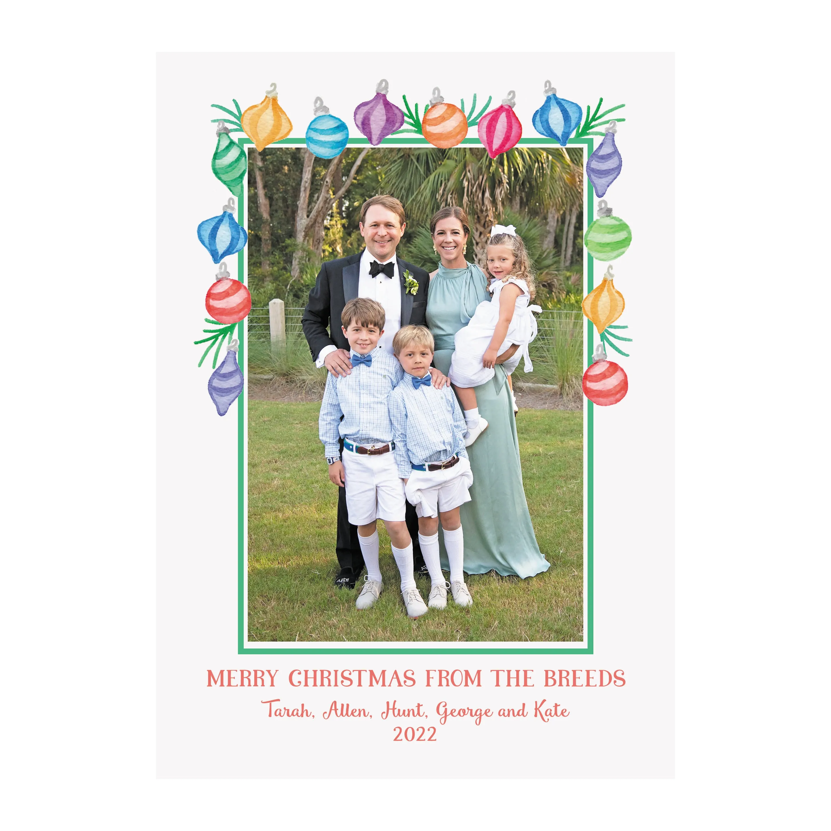 Ornament Garland Holiday Photo Cards