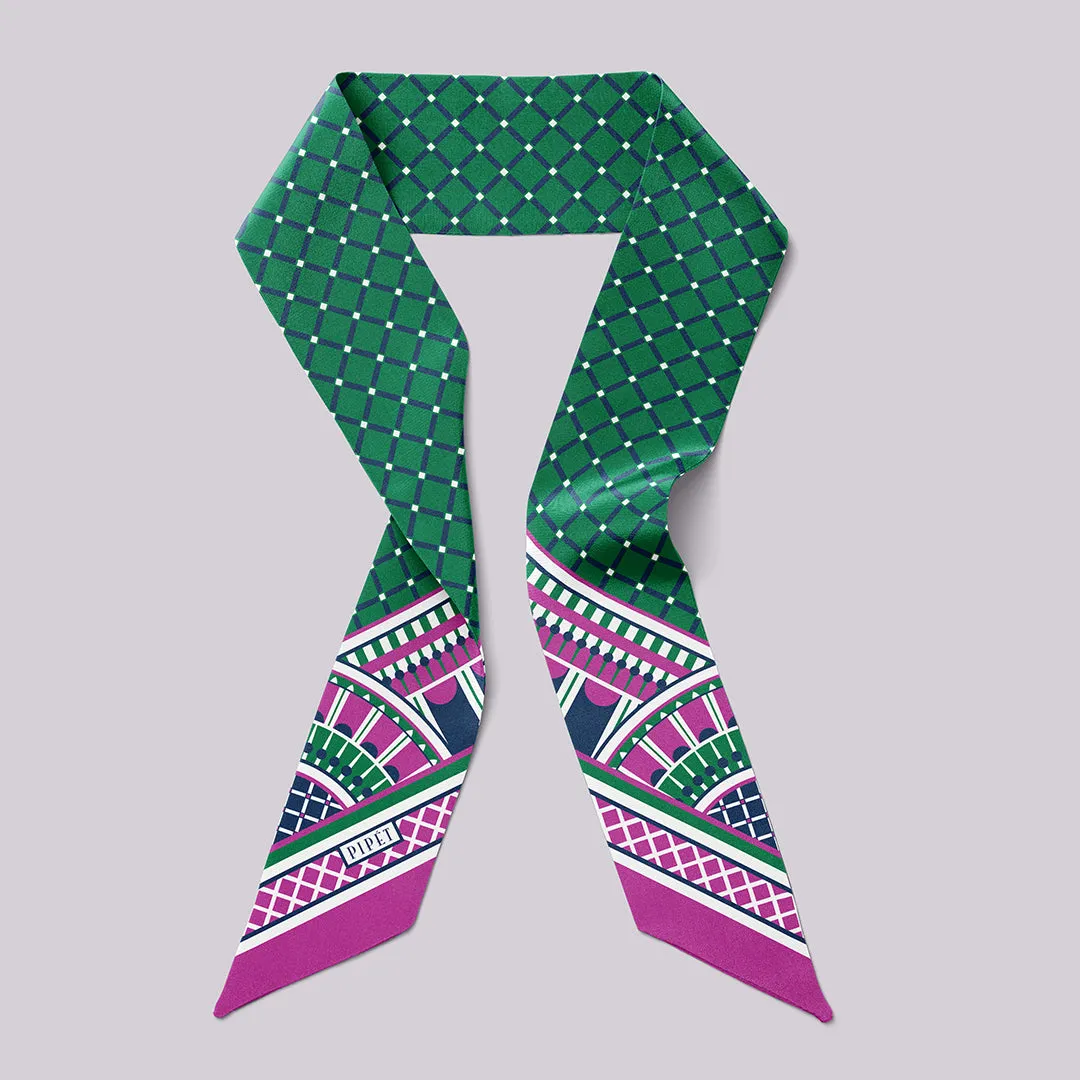 OXO Mini Scarf - Pink/Green