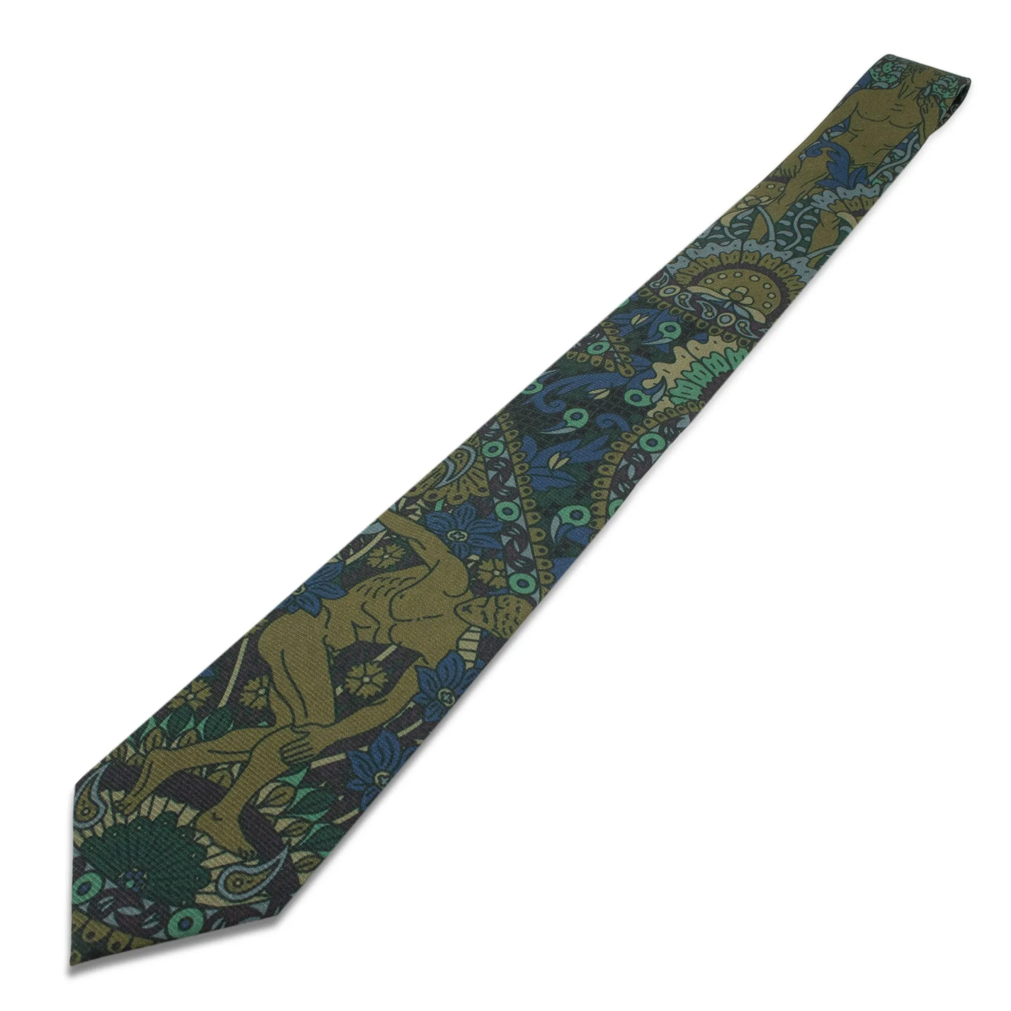 Paisley Gods Tie, Green – Silk Neck Tie