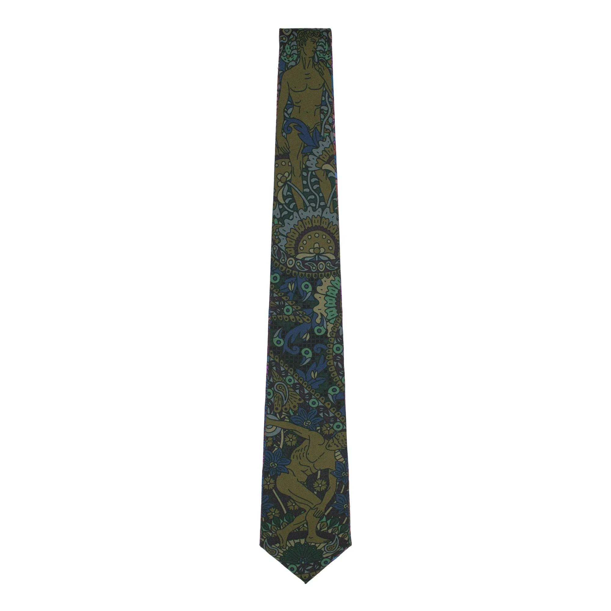 Paisley Gods Tie, Green – Silk Neck Tie