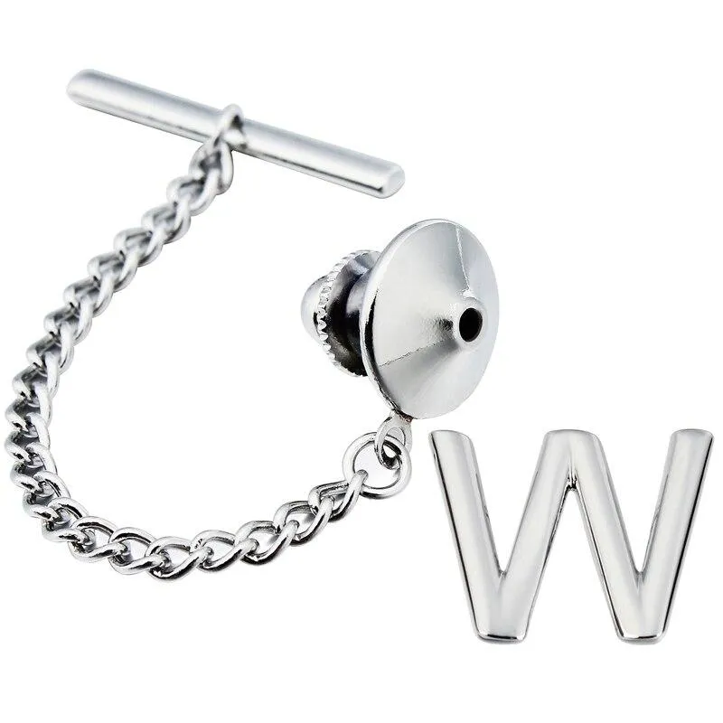 Personalized Monogram Silver-Tone Tie Tack