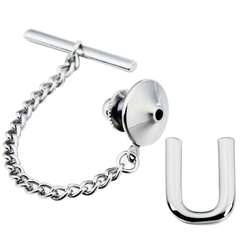 Personalized Monogram Silver-Tone Tie Tack