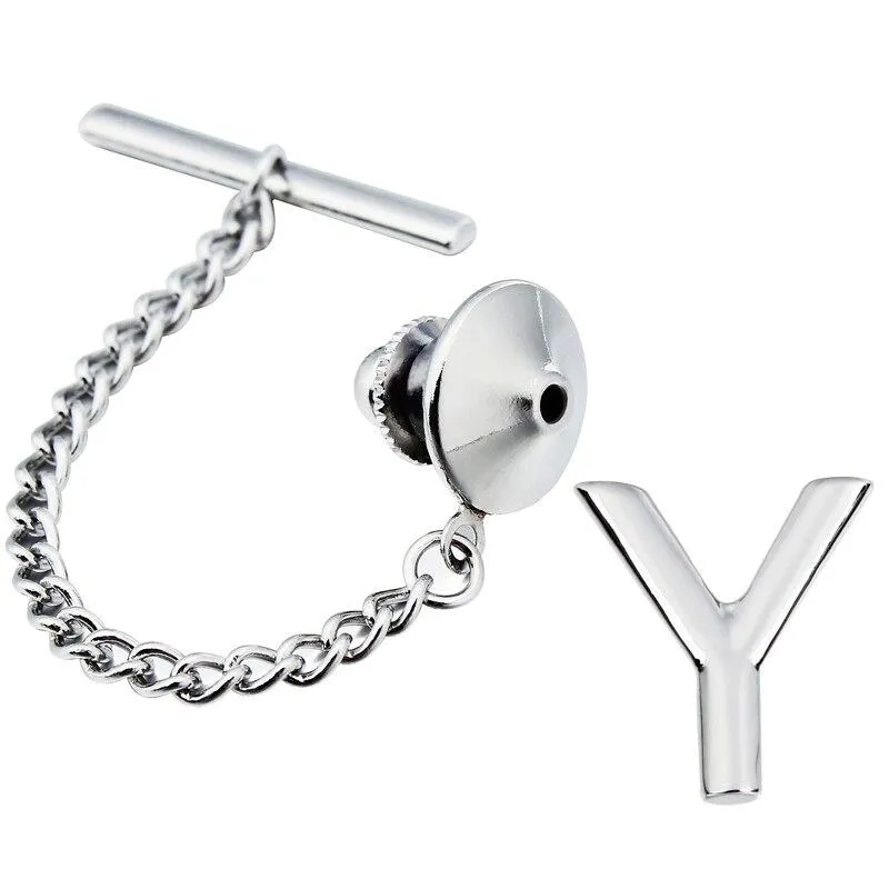 Personalized Monogram Silver-Tone Tie Tack