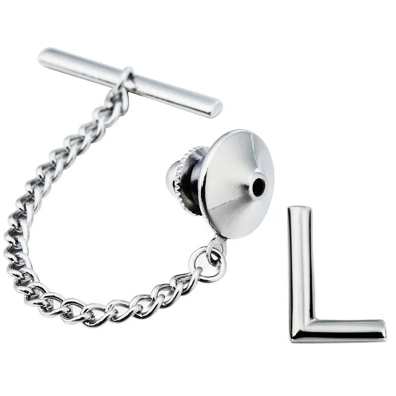 Personalized Monogram Silver-Tone Tie Tack