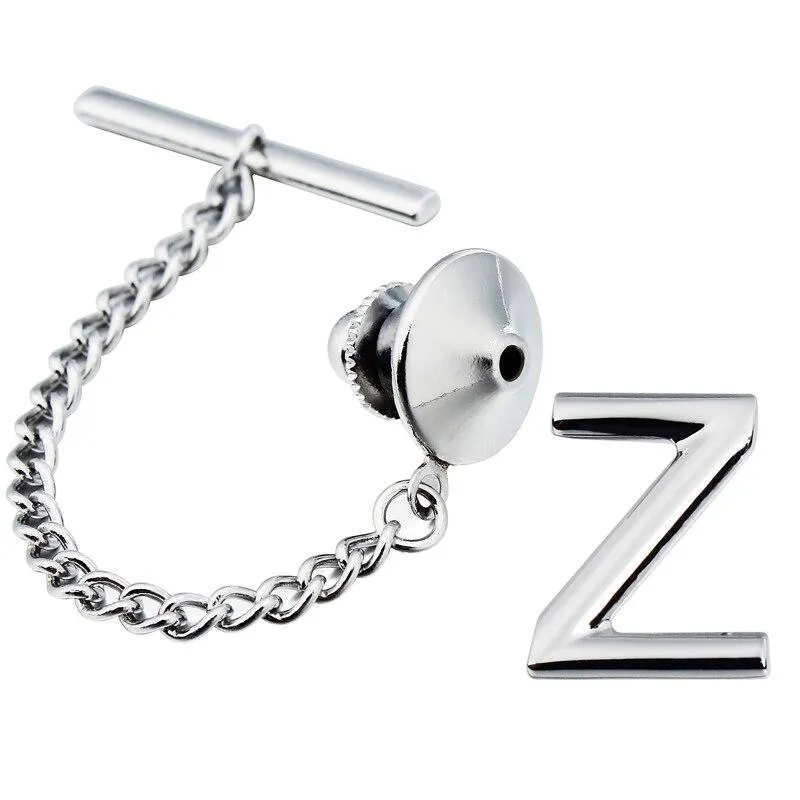 Personalized Monogram Silver-Tone Tie Tack