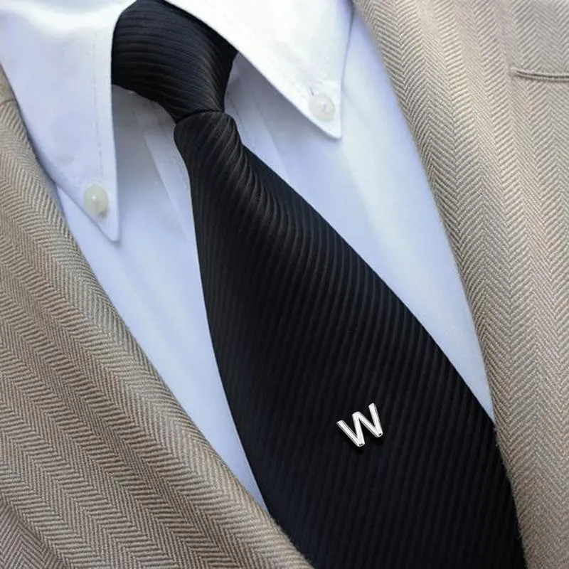 Personalized Monogram Silver-Tone Tie Tack