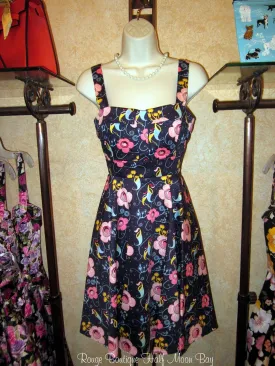 Retro tie-back Floral Hostess dress