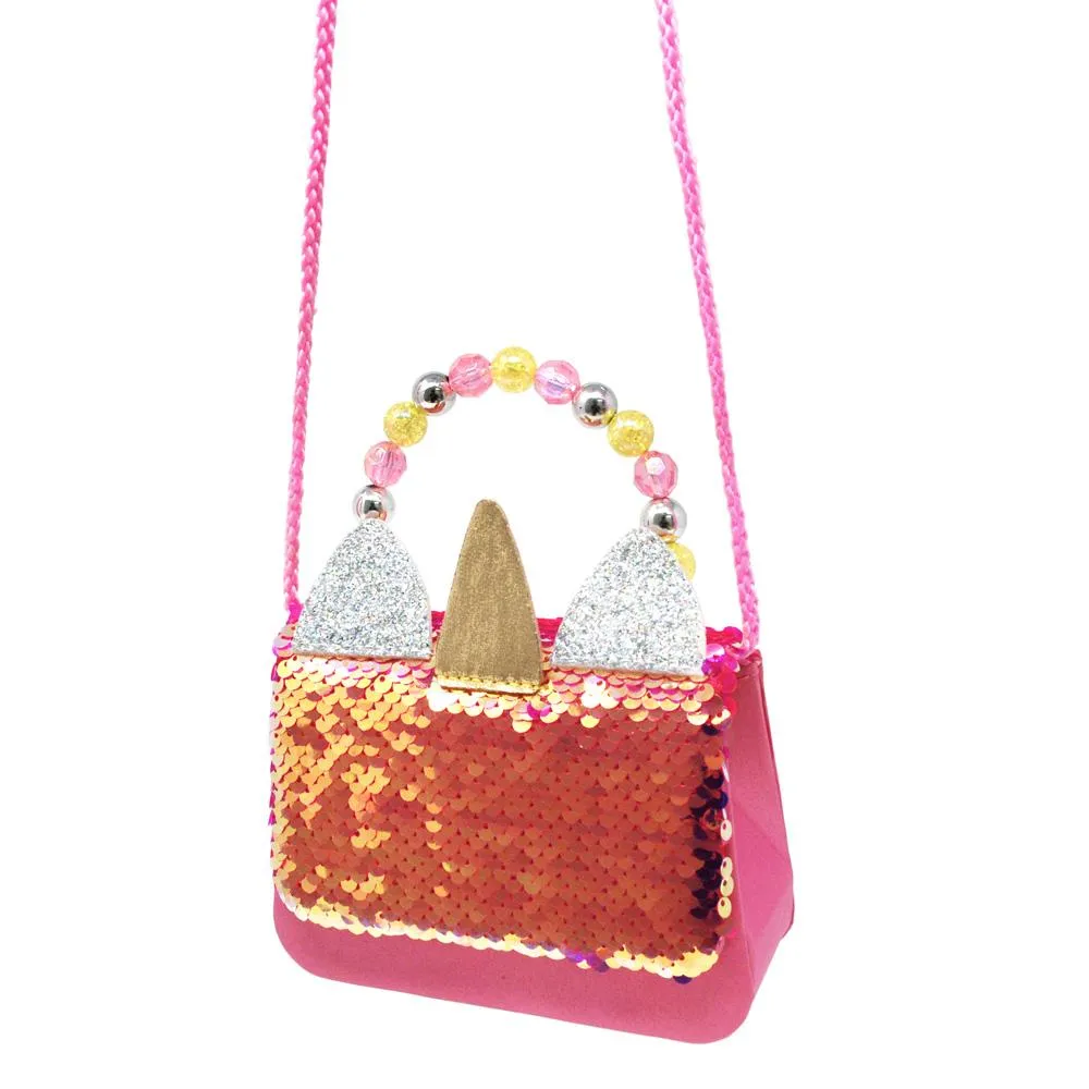 Reversible Sequin Unicorn Hard Handbag
