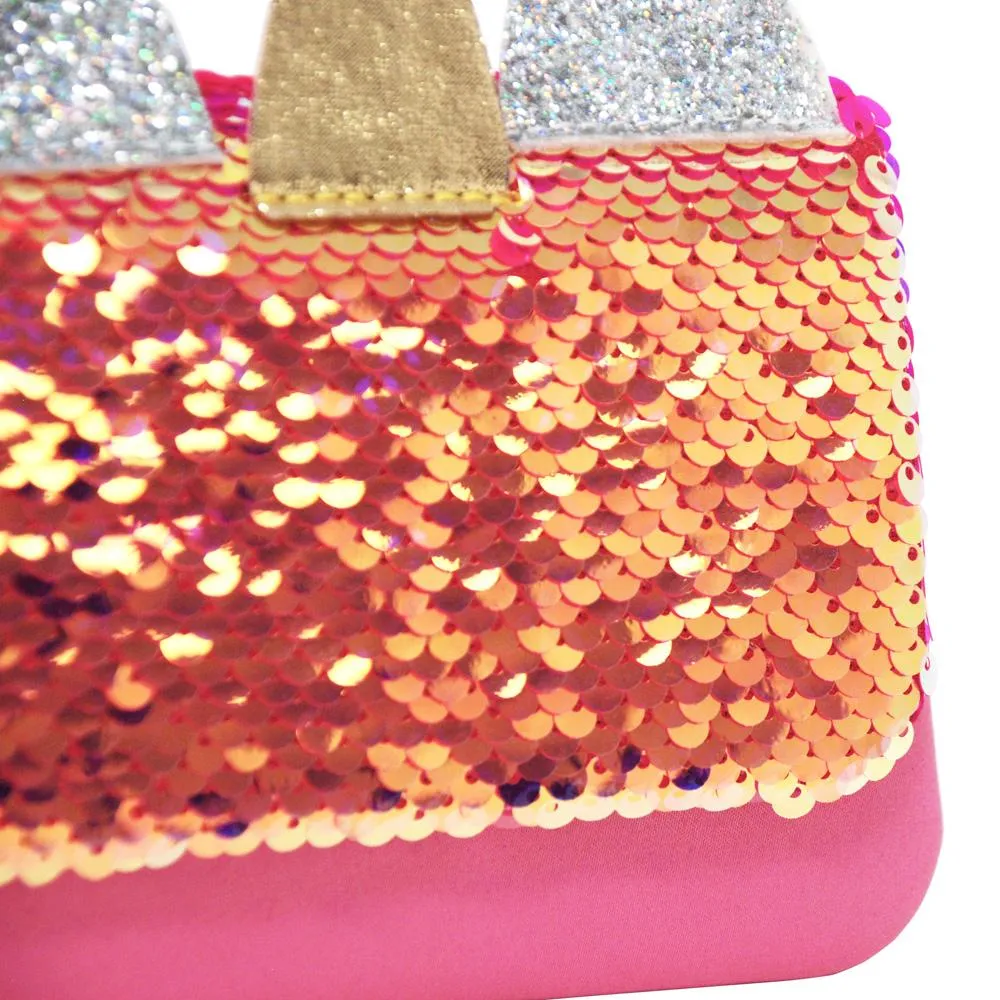 Reversible Sequin Unicorn Hard Handbag