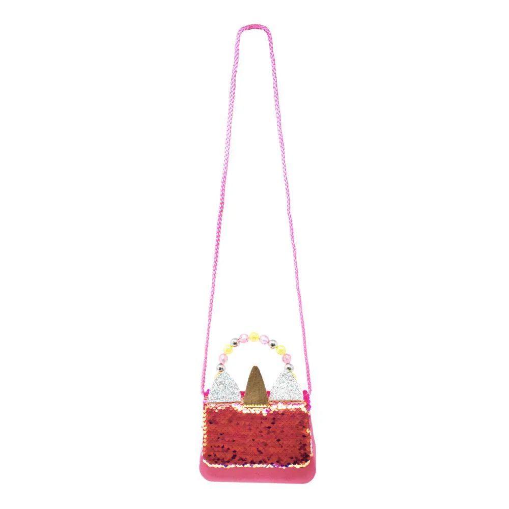 Reversible Sequin Unicorn Hard Handbag