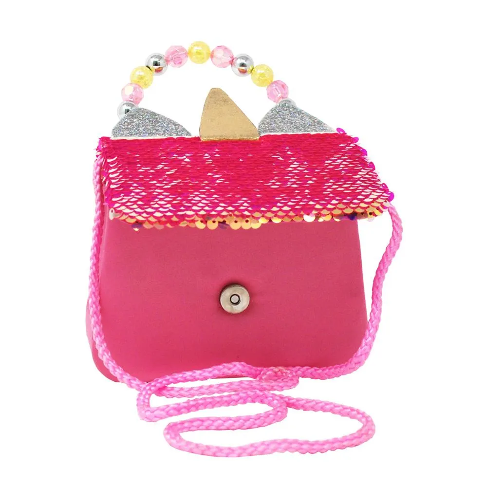 Reversible Sequin Unicorn Hard Handbag