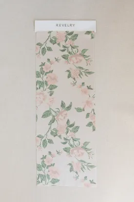 Satin Floral Print Mega Swatch | Ready To Ship | Soft Champagne Bouquet