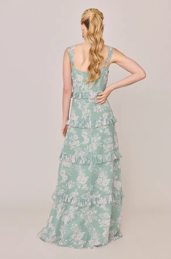 Sloane Chiffon Floral Print Dress | Made To Order