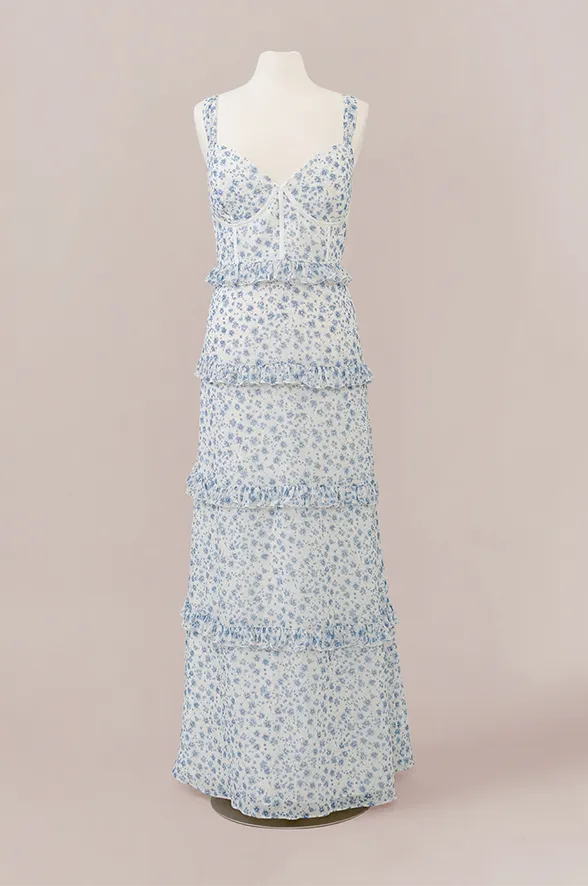 Sloane Chiffon Floral Print Dress | Made To Order