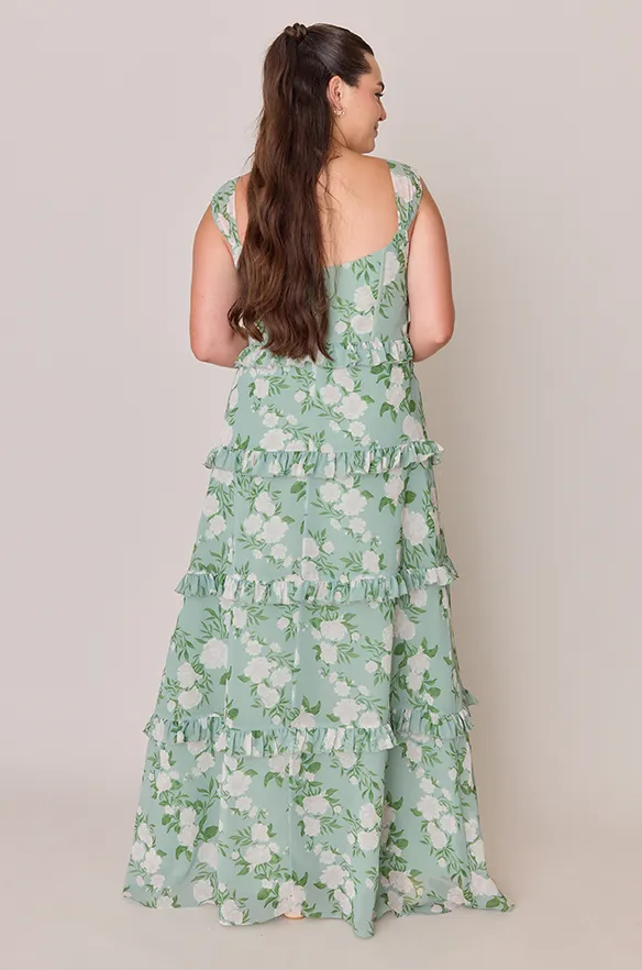 Sloane Chiffon Floral Print Dress | Made To Order
