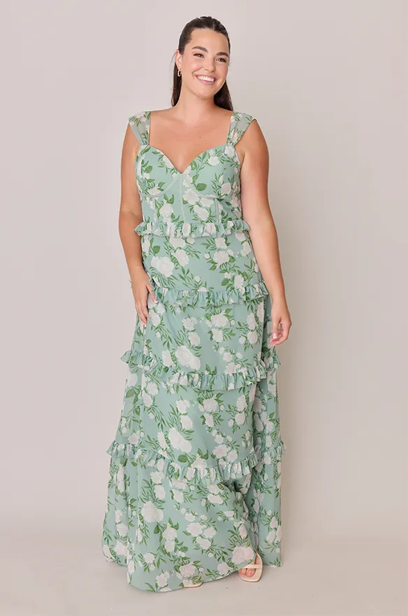 Sloane Chiffon Floral Print Dress | Made To Order