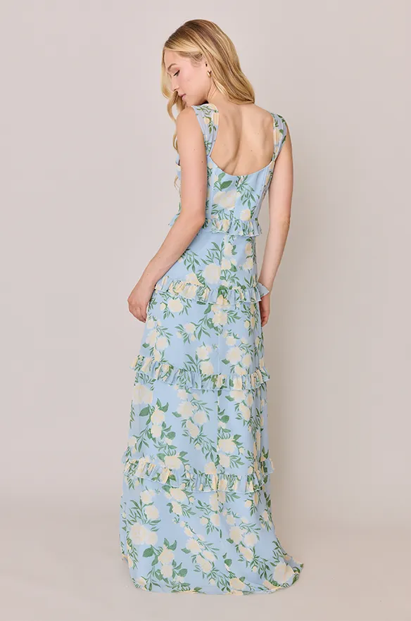Sloane Chiffon Floral Print Dress | Made To Order