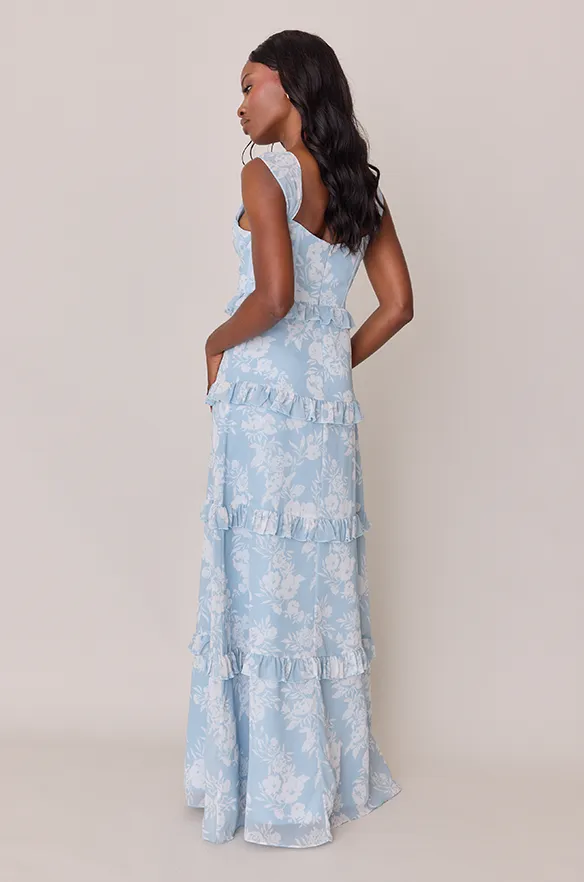 Sloane Chiffon Floral Print Dress | Made To Order