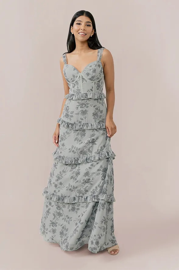 Sloane Chiffon Floral Print Dress | Made To Order