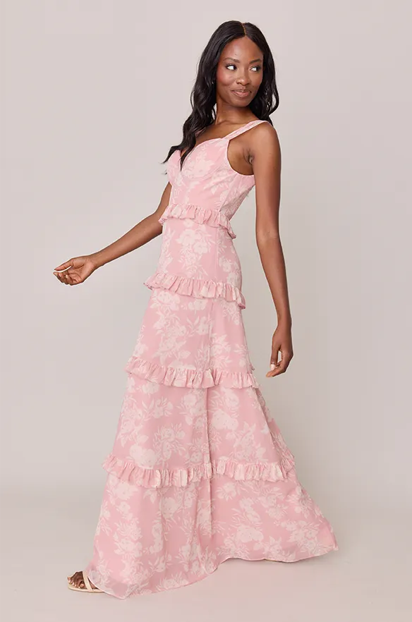 Sloane Chiffon Floral Print Dress | Made To Order